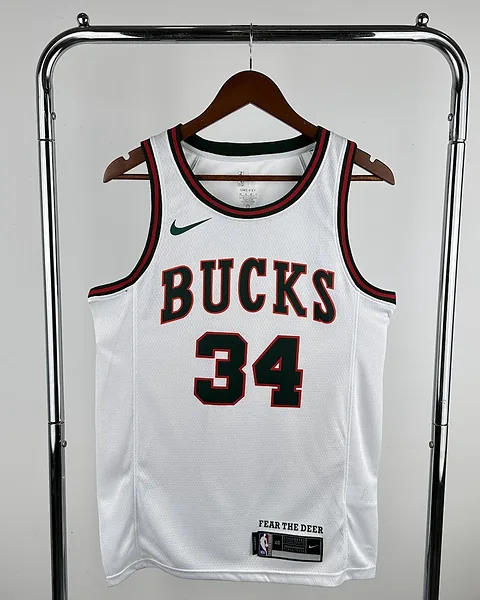 Camisola NBA Milwaukee Bucks Giannis Antetokounmpo #34 Retro 2018