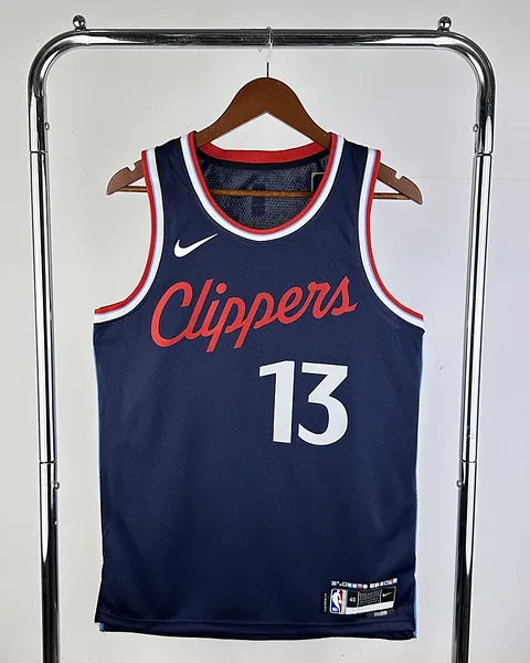 Camisola NBA Los Angeles Clippers Paul George #13 Azul-Marinho 2025