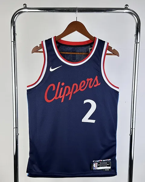 Camisola NBA Los Angeles Clippers Kawhi Leonard #2 Azul-Marinho 2025