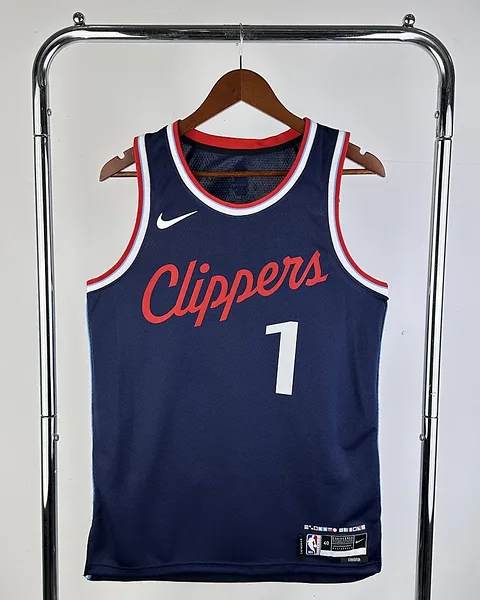 Camisola NBA Los Angeles Clippers James Harden #1 Azul-Marinho 2025