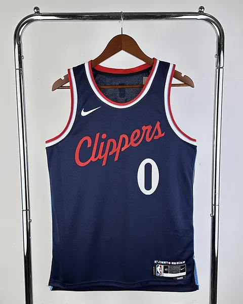 Camisola NBA Los Angeles Clippers Russell Westbrook #0 Azul-Marinho 2025