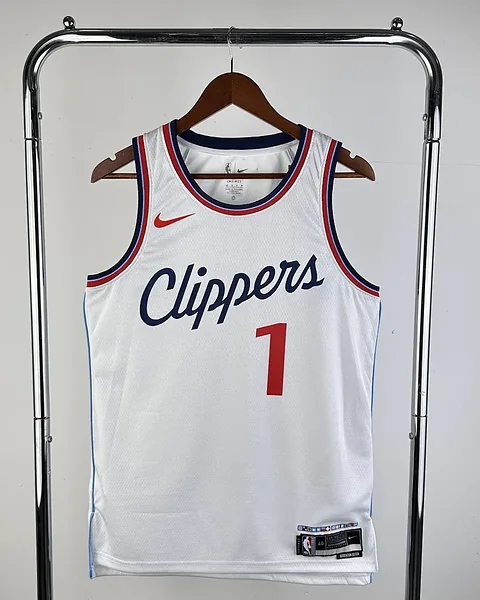 Camisola NBA Los Angeles Clippers James Harden #1 Branca 2025