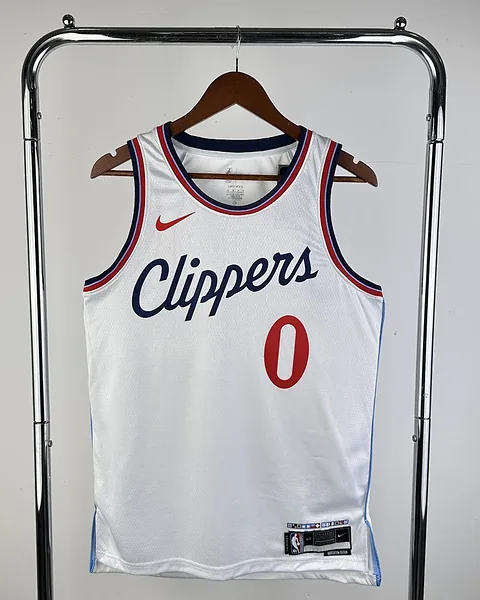 Camisola NBA Los Angeles Clippers Russell Westbrook #0 Branca 2025