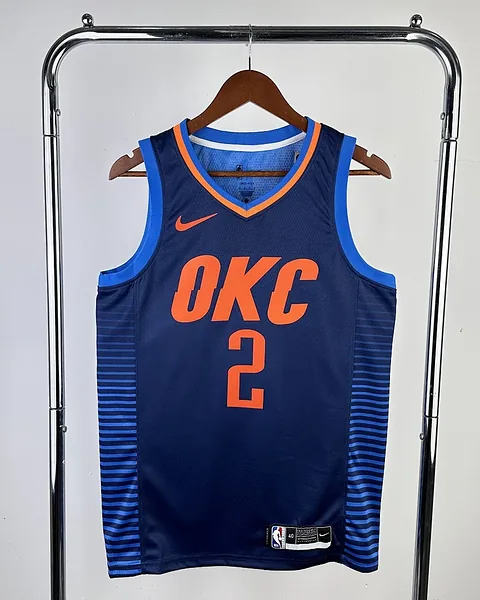 Camisola NBA Oklahoma City Thunder Shai Gilgeous-Alexander #2 Edição Especial Azul