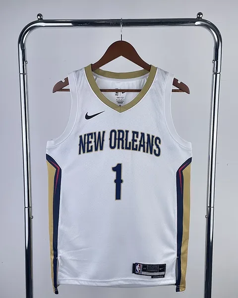 Camisola NBA New Orleans Pelicans Zion Williamson #1 Branca 2023