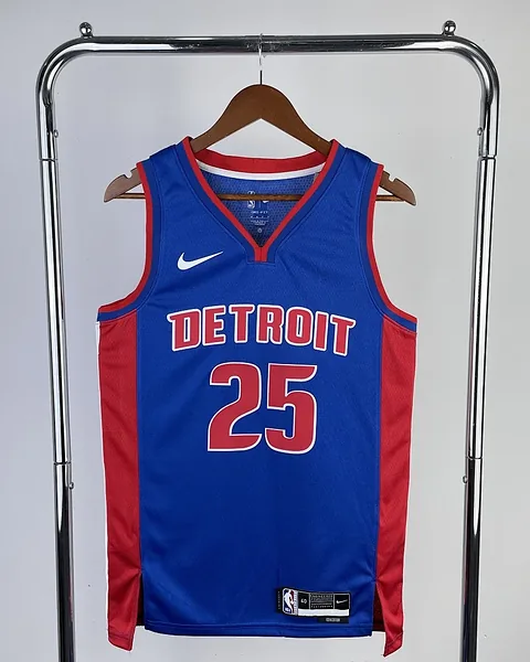 Camisola NBA Detroit Pistons Derrick Rose #25 Azul 2023