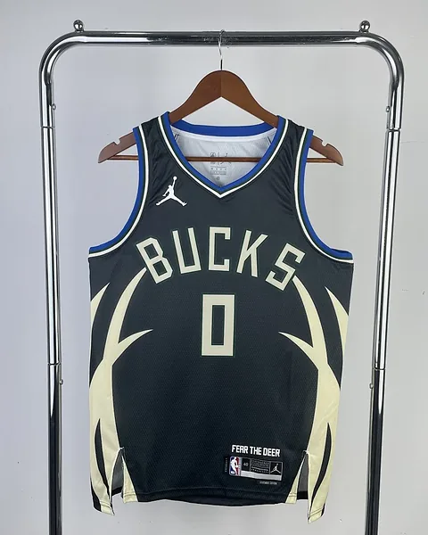 Camisola NBA Milwaukee Bucks Damian Lillard #0 Jordan 2023