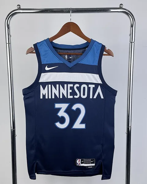 Camisola NBA Minnesota Timberwolves Karl-Anthony Towns #32 Azul-Marinho 2023