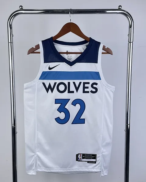 Camisola NBA Minnesota Timberwolves Karl-Anthony Towns #32 Branca 2023