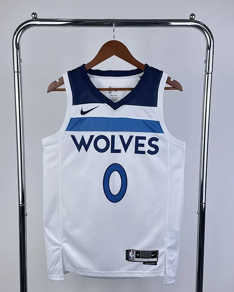 Camisola NBA Minnesota Timberwolves D'Angelo Russell #0 Branca 2023