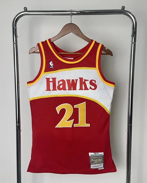 Camisola NBA Atlanta Hawks Dominique Wilkins #21 Retro Mitchell & Ness 1985/86