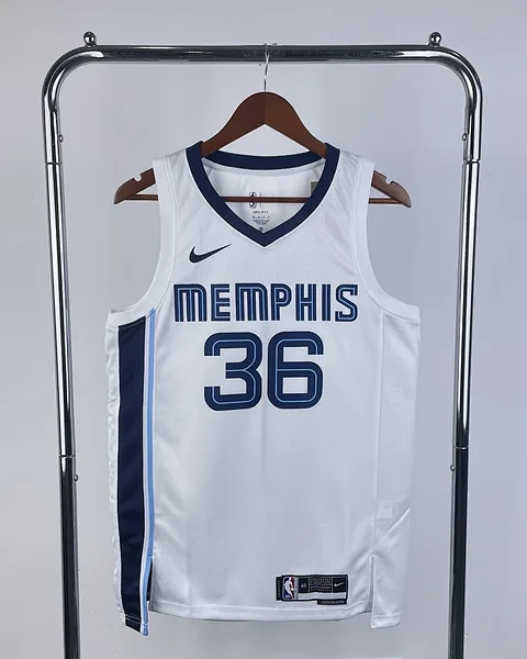 Camisola NBA Memphis Grizzlies Marcus Smart #36 Branca 2023