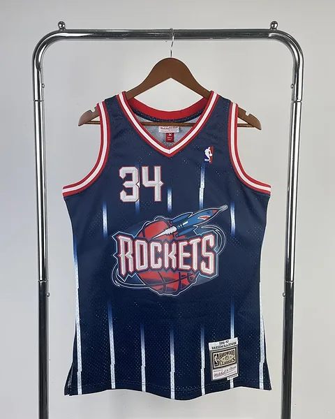 Camisola NBA Houston Rockets Hakeem Olajuwon #34 Retro Mitchell & Ness 1996/97