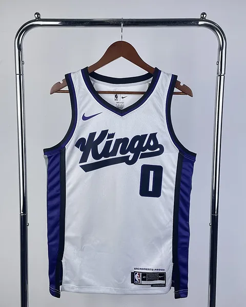 Camisola NBA Sacramento Kings Malik Monk #0 Branca 2024