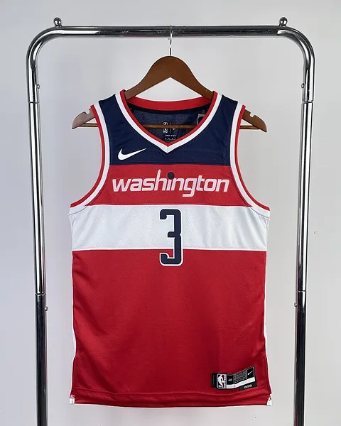 Camisola NBA Washington Wizards Bradley Beal #3 Vermelha 2023