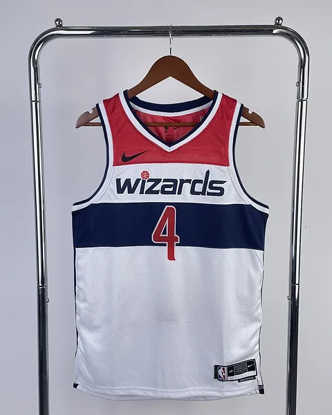 Camisola NBA Washington Wizards Russell Westbrook #4 Branca 2023