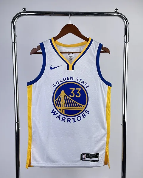 Camisola NBA Golden State Warriors James Wiseman #33 Branca 2023