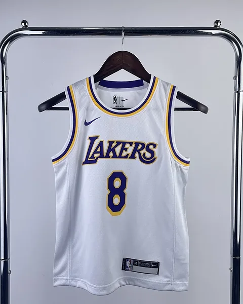 Camisola NBA Los Angeles Lakers Kobe Bryant #8 Branca Criança