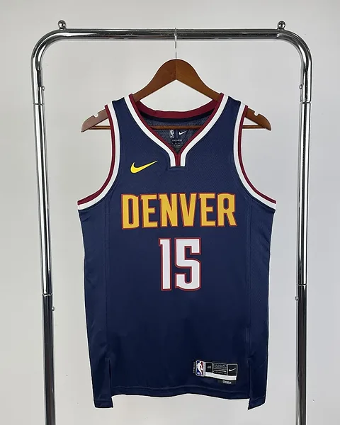 Camisola NBA Denver Nuggets Nikola Jokic #15 Azul-Marinho 2023
