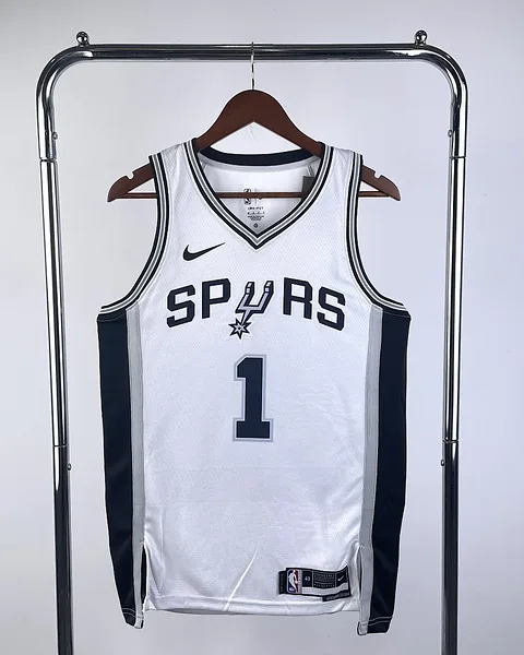 Camisola NBA San Antonio Spurs Victor Wembanyama #1 Branca
