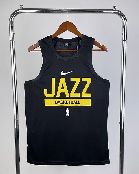 Camisola de Treino sem Mangas NBA Utah Jazz Preta 2023