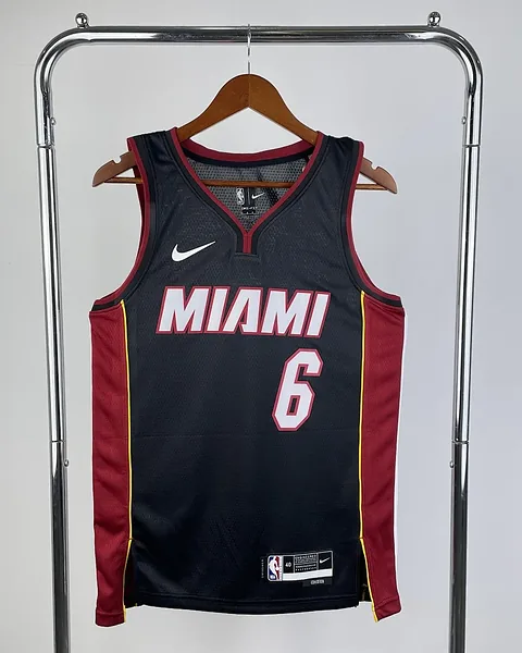 Camisola NBA Miami Heat LeBron James #6 Preta 2023