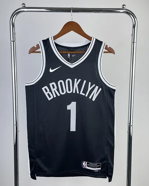 Camisola NBA Brooklyn Nets Mikal Bridges #1 Preta 2023