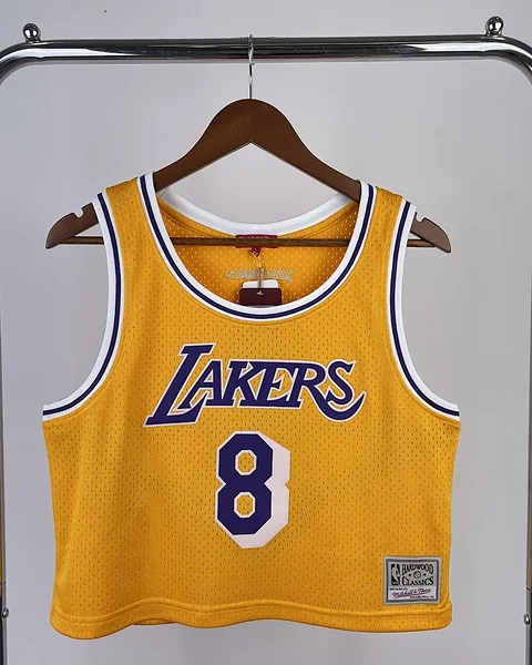 Camisola NBA Los Angeles Lakers Kobe Bryant #8 Mitchell & Ness Mulher Amarela