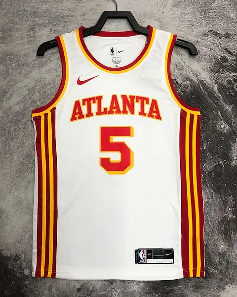 Camisola NBA Atlanta Hawks Dejounte Murray #5 Branca