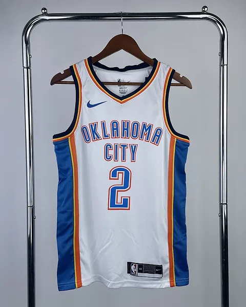 Camisola NBA Oklahoma City Thunder Shai Gilgeous-Alexander #2 Branca