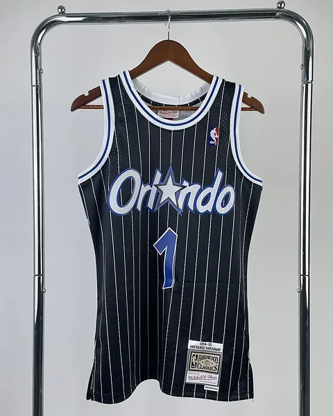 Camisola NBA Orlando Magic Penny Hardaway #1 Retro Mitchell & Ness 1995 Preta