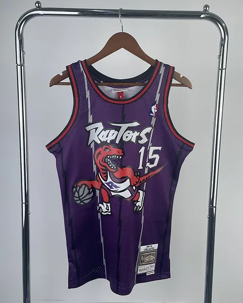 Camisola NBA Toronto Raptors Vince Carter #15 Retro Mitchell & Ness 1999 Roxa
