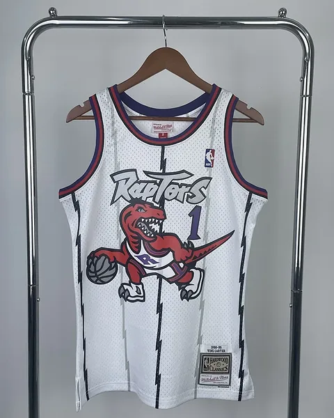 Camisola NBA Toronto Raptors Tracy McGrady #1 Retro Mitchell & Ness 1999 Branca