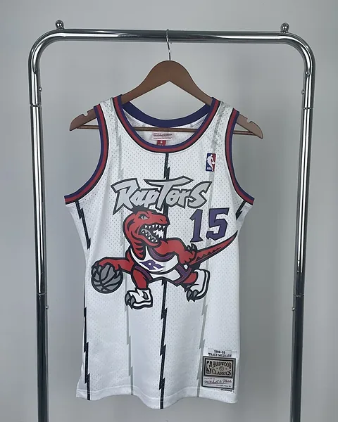 Camisola NBA Toronto Raptors Vince Carter #15 Retro Mitchell & Ness 1999 Branca