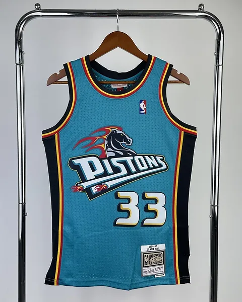 Camisola NBA Detroit Pistons Grant Hill #33 Retro Mitchell & Ness 1998
