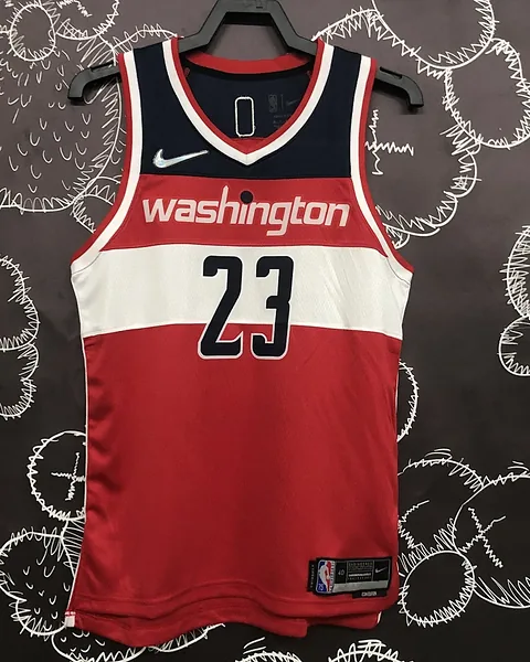 Camisola NBA Washington Wizards Michael Jordan #23 75.º Aniversário Vermelha