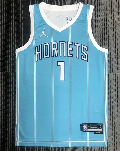 Camisola NBA Charlotte Hornets LaMelo Ball #1 75.º Aniversário Azul