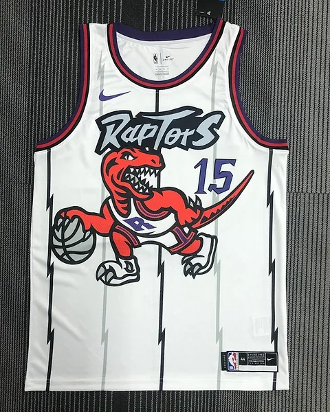 Camisola NBA Toronto Raptors Vince Carter #15 Retro Branca