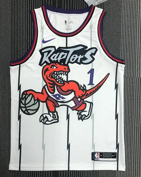 Camisola NBA Toronto Raptors Tracy McGrady #1 Retro Branca