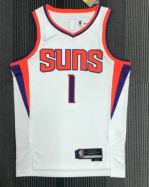 Camisola NBA Phoenix Suns Devin Booker #1 75.º Aniversário Branca