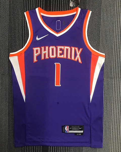 Camisola NBA Phoenix Suns Devin Booker #1 75.º Aniversário Roxa