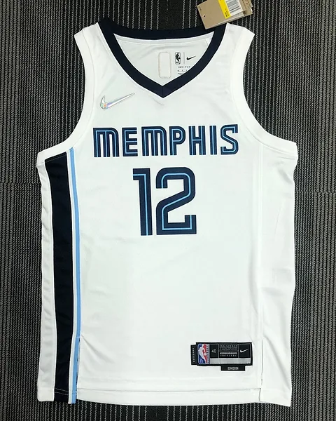 Camisola NBA Memphis Grizzlies Ja Morant #12 75.º Aniversário Branca