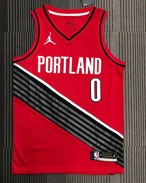 Camisola NBA Portland Trail Blazers Damian Lillard #0 Jordan