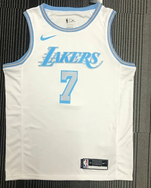 Camisola NBA Los Angeles Lakers Carmelo Anthony #7 Retro Branca 2021