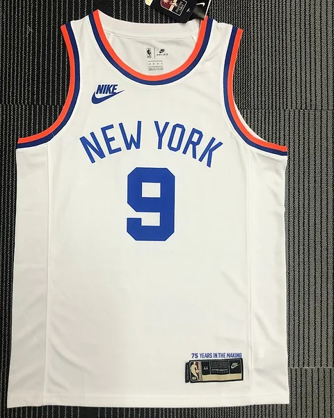 Camisola NBA New York Knicks RJ Barrett #9 Retro 75.º Aniversário