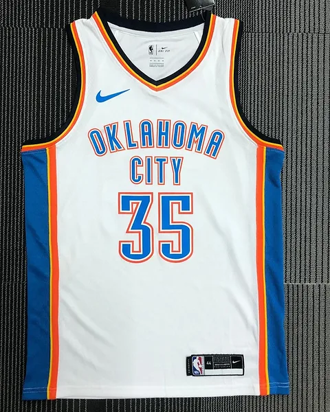 Camisola NBA Oklahoma City Thunder Kevin Durant #35 Branca