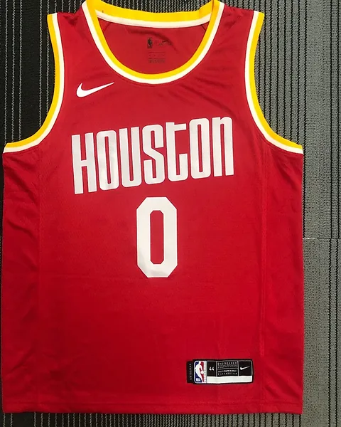 Camisola NBA Houston Rockets Russell Westbrook #0 Retro Vermelha