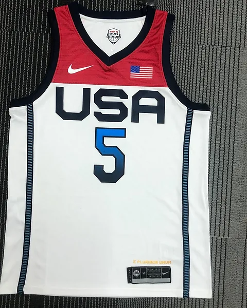 Camisola Retro Seleção dos Estados Unidos de Basquetebol 2021 Principal Zach LaVine #5