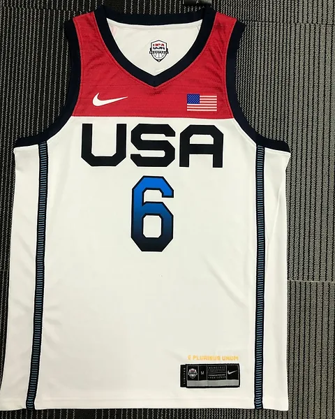 Camisola Retro Seleção dos Estados Unidos de Basquetebol 2021 Principal Damian Lillard #6