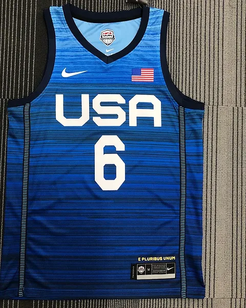 Camisola Retro Seleção dos Estados Unidos de Basquetebol 2021 Alternativa Damian Lillard #6